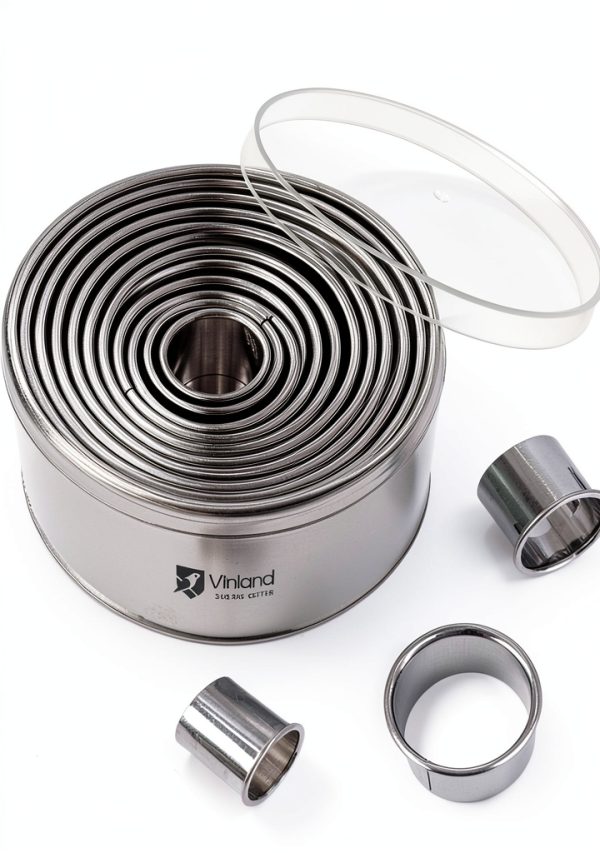 Vinland Stainless Steel Round Cookie Cutters 12-Piece Set-0