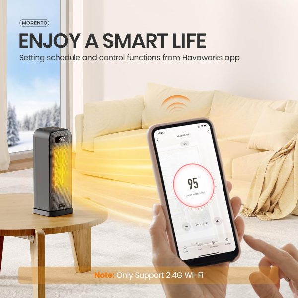 MORENTO Smart Wi-Fi Tower Heater Adjustable Temperature-1