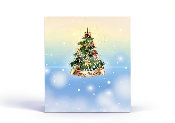 Ceiba Tree Christmas Place Cards White Watercolor Design-1