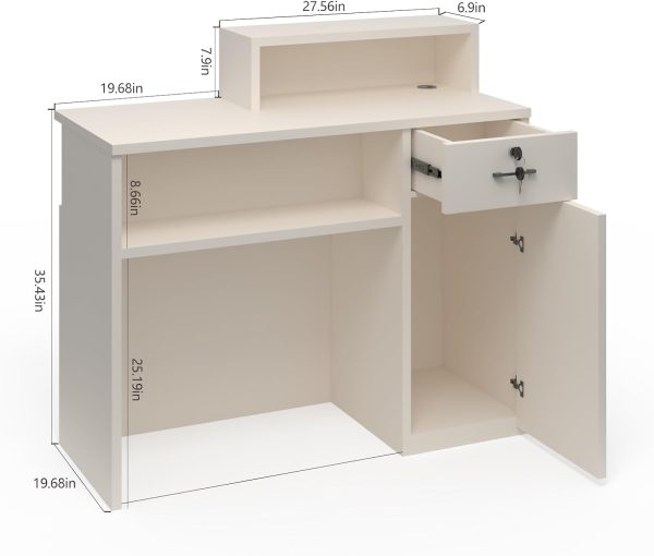 YTElantivo L-Shape Desk Modern European White LED Light-1