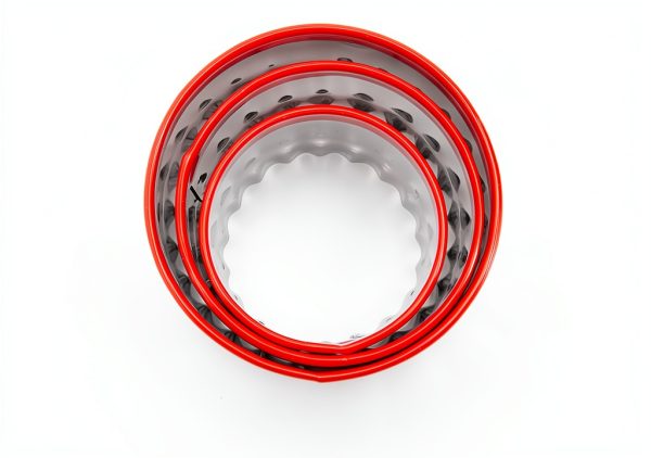 Cookie Cutters COOKIEQUE Fluted Round Durable Red Kitchen-8