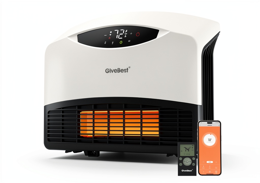 GiveBest wall mounted heater installed in a modern living room