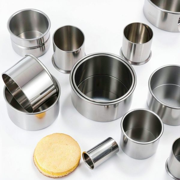 Vinland Stainless Steel Round Cookie Cutters 12-Piece Set-2