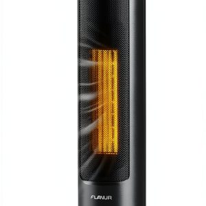 FLANUR Tower Heater PTC Ceramic 1500W Black Space Heater-0