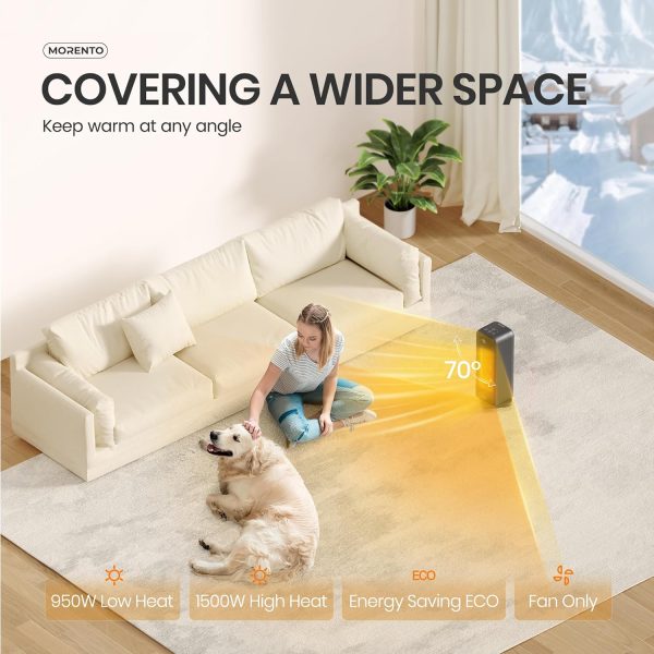 MORENTO Smart Wi-Fi Tower Heater Adjustable Temperature-4