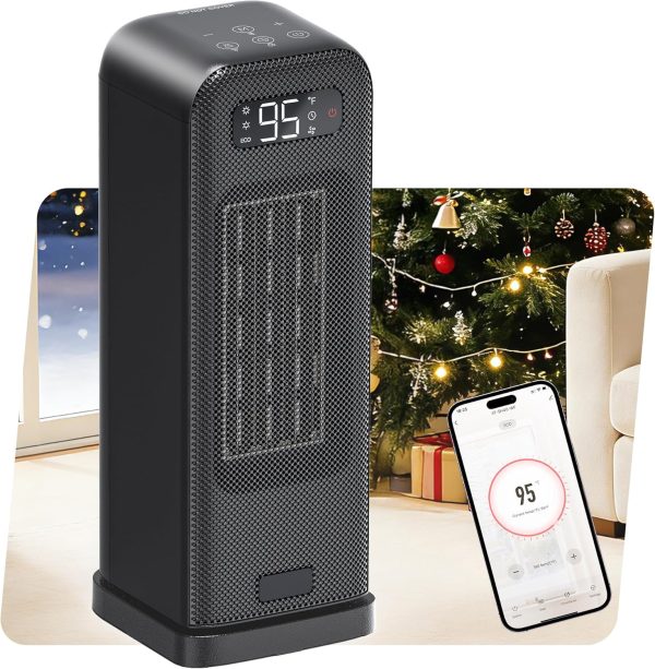 MORENTO Smart Wi-Fi Tower Heater Adjustable Temperature-0