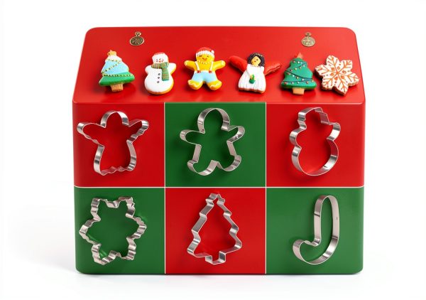 KELOFKO Christmas Cookie Cutters Stainless Steel 6 Shapes-2