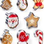 JOB JOL Stainless Steel Christmas Cookie Cutter Set Shapes-0