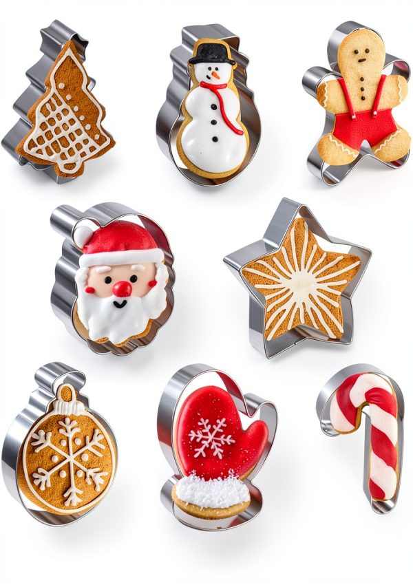 JOB JOL Stainless Steel Christmas Cookie Cutter Set Shapes-0