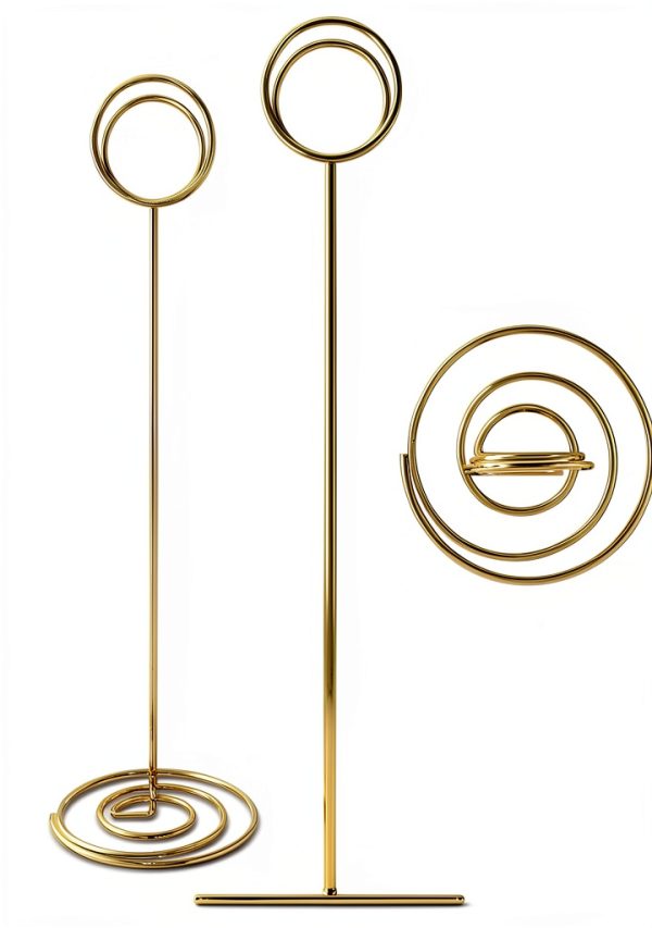 GPYG Gold Table Card Holders Round Pedestal Wedding Party-1