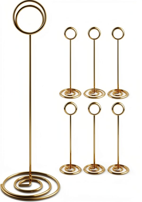 GPYG Gold Table Card Holders Round Pedestal Wedding Party-0