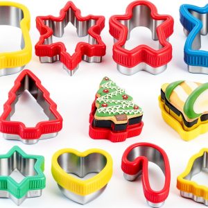 ETERSION Christmas Cookie Cutters Stainless Steel 9 Shapes-0