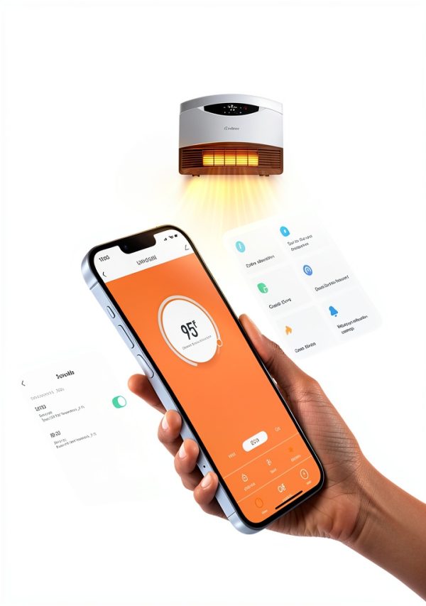 GiveBest Wall Mounted Heater WiFi Remote Control Adjustable-2