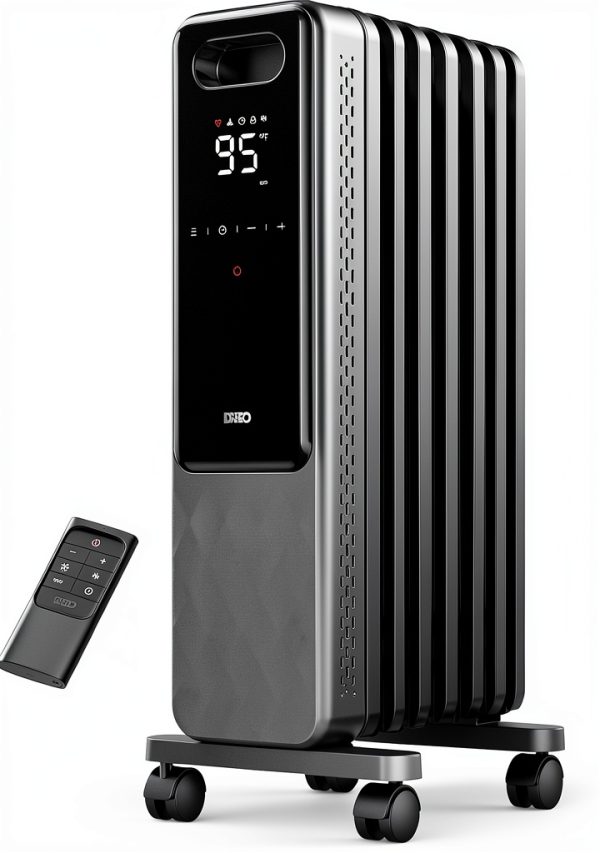 Dreo Oil Filled Radiator Heater Space Grey Large Digital-0
