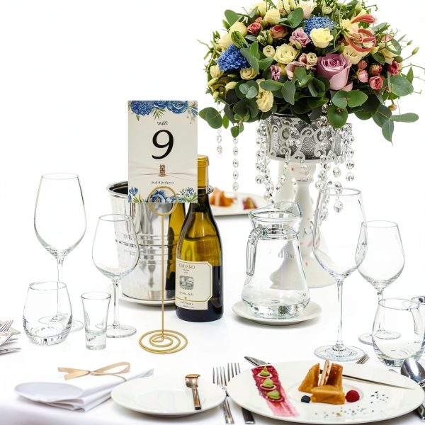 GPYG Gold Table Card Holders Round Pedestal Wedding Party-2