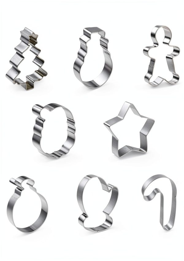 JOB JOL Stainless Steel Christmas Cookie Cutter Set Shapes-1