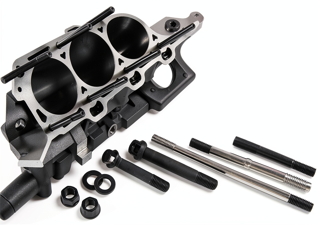 Installing ARP 154-3701 High Performance Series Cylinder Head 12-Point Bolts on a wooden workbench