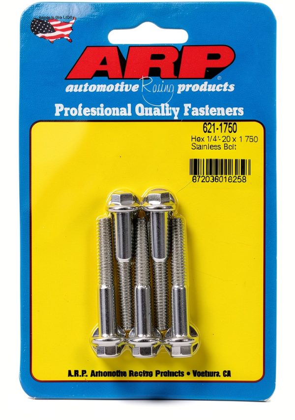 ARP Hex Bolt Stainless Steel 1/4-20 x 1.750 Head Bolt Set-0