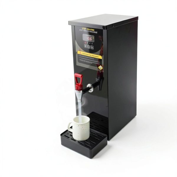Water Boiler Eletric Commercial Hot Water Dispenser, 8L Commercial Water Boiler Intelligent Digital Display Screen Adjustable Temperature for Tea Coffee Shop Dessert Shop Hotel (Black)-2