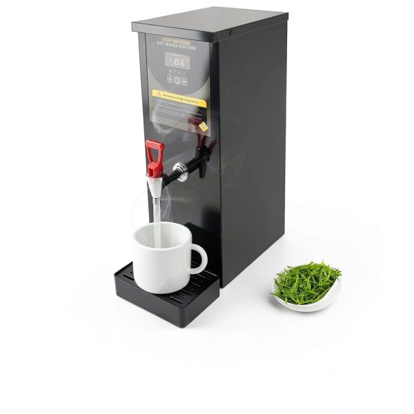 Water Boiler Eletric Commercial Hot Water Dispenser, 8L Commercial Water Boiler Intelligent Digital Display Screen Adjustable Temperature for Tea Coffee Shop Dessert Shop Hotel (Black)-3